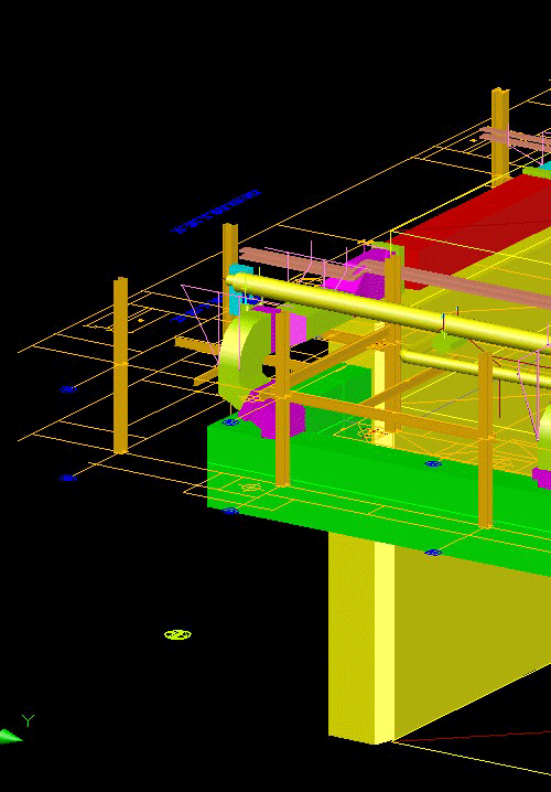 3D Model Lower Furnace Flues and Ducts